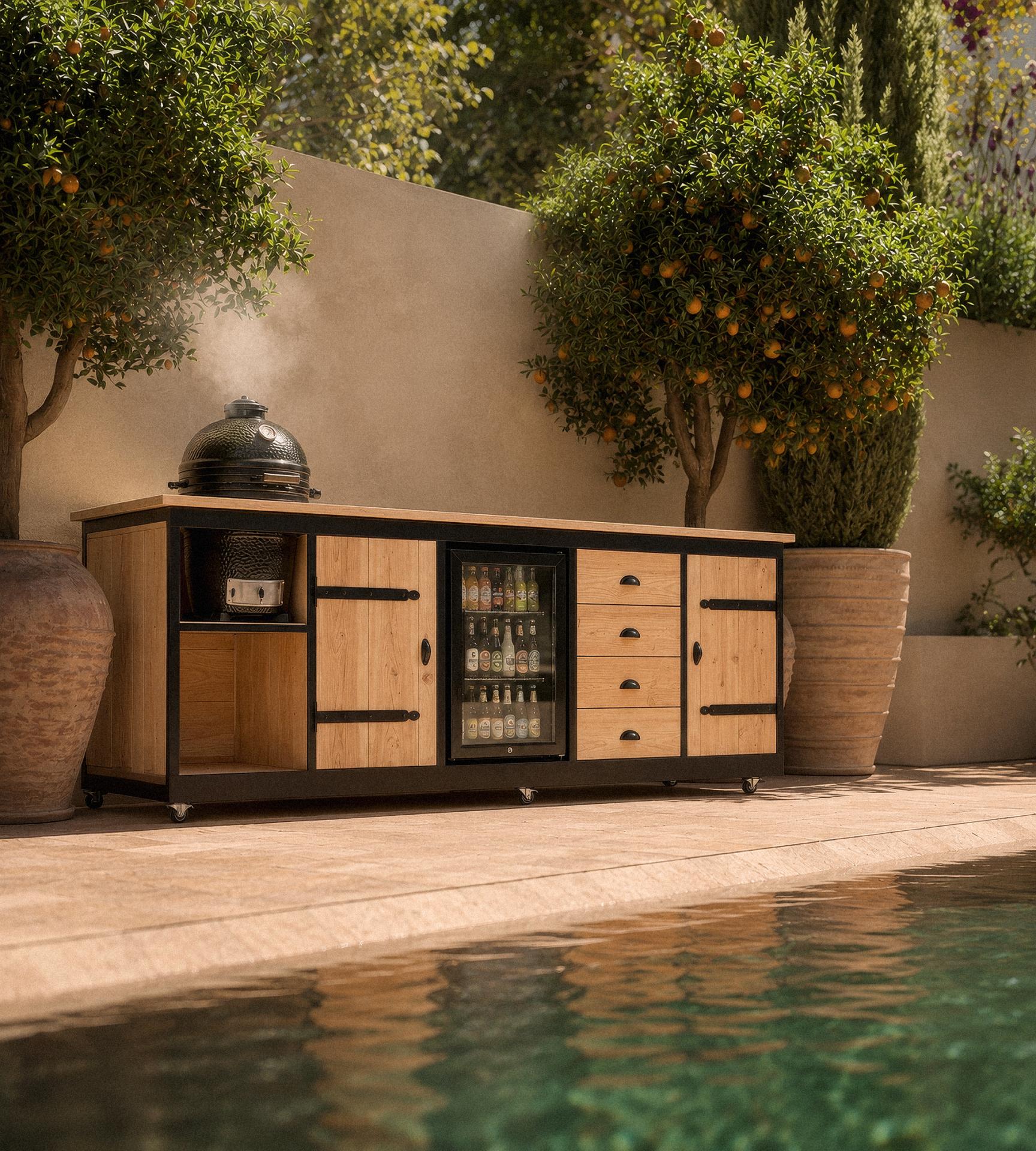 Outdoorküche mit Kamado